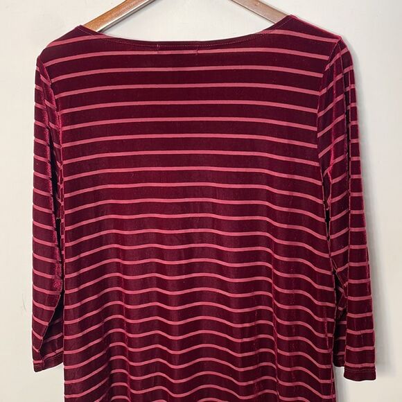Lauren Ralph Lauren Velvet Striped Top 1X - Picture 7 of 7